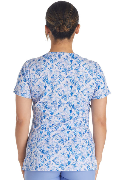 Texture Tiles Dickies Print V Neck Scrub Top DK616 TTXT - Scrubs Select
