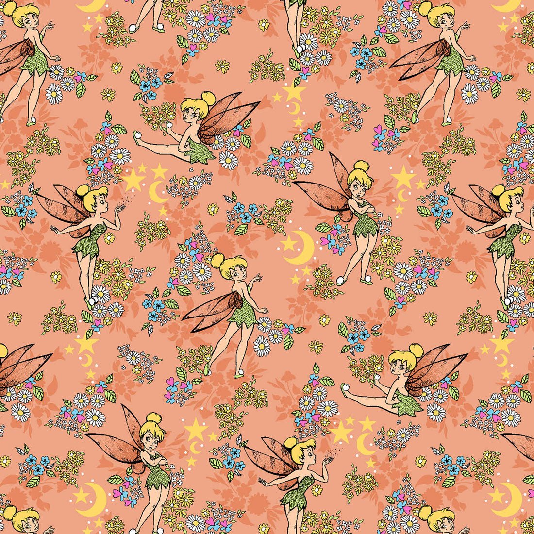 Tinker Bell Tooniforms Licensed Disney Peter Pan V Neck Scrub Top TF796 TBXP - Scrubs Select