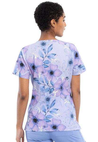 Tinker Bell Tooniforms Licensed Disney V Neck Scrub Top TF626 TBDQ - Scrubs Select