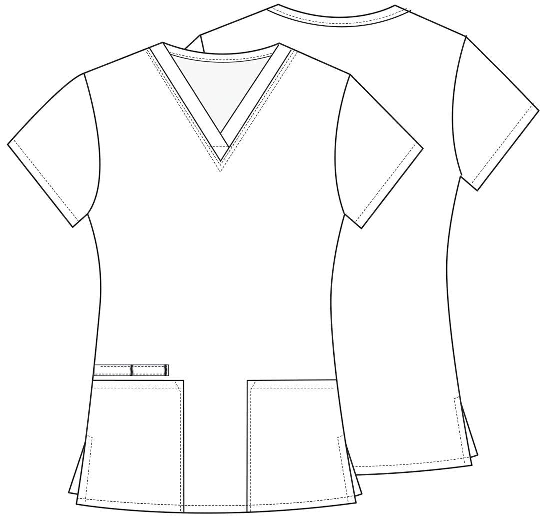 Tooth Fairy Magic Cherokee Dental Print V Neck Scrub Top CK616 TOFR - Scrubs Select