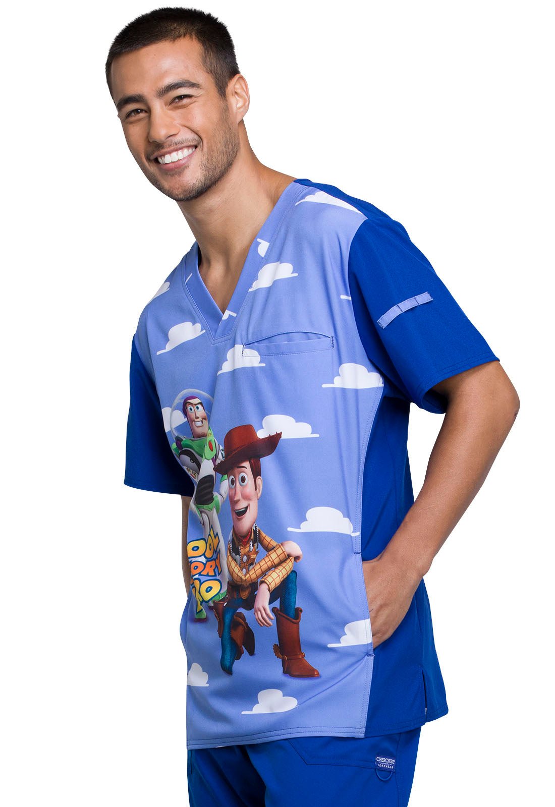 Toy Story Tooniforms Disney Men's V Neck Top TF700 TSCS - Scrubs Select