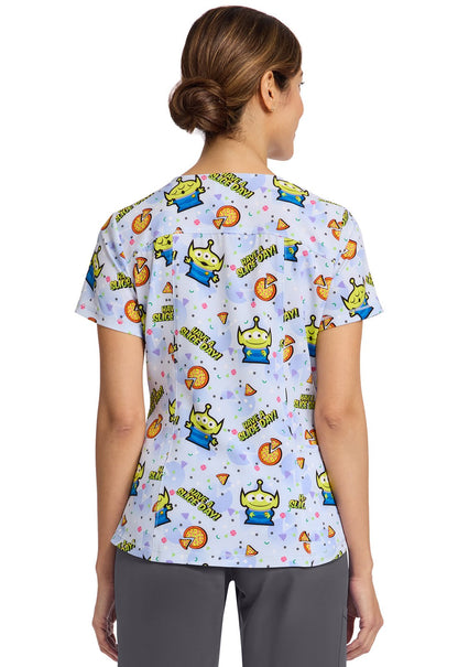 Toy Story Tooniforms Disney Rounded V Neck Scrub Top TF786 TSHA - Scrubs Select