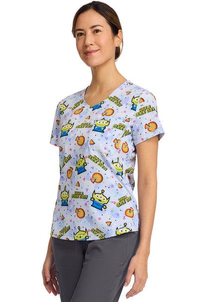 Toy Story Tooniforms Disney Rounded V Neck Scrub Top TF786 TSHA - Scrubs Select