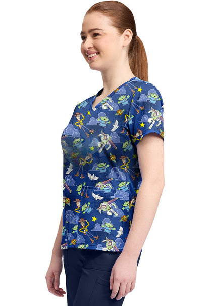 Toy Story Tooniforms Licensed Disney V Neck Scrub Top TF796 TSAR - Scrubs Select