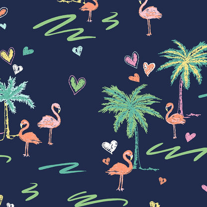 Tropic Love Med Couture Flamingo Print V Neck Scrub Top MC632 TCLV - Scrubs Select