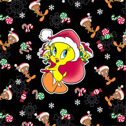 Tweety Tooniforms Looney Tunes Christmas V Neck Scrub Top TF737 LTGI - Scrubs Select