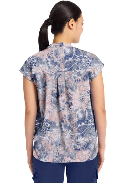 Twilight Tie Dye Healing Hands Journey Print Scrub V Neck Top HH912 TWTD - Scrubs Select