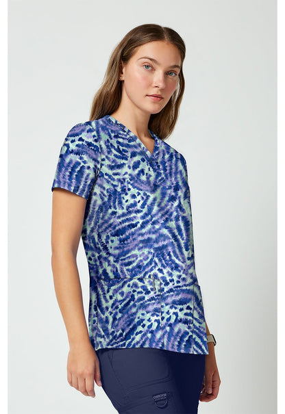 Twirled Tiger Cherokee Achieve V-Neck Scrub Top CK00010 TWTI - Scrubs Select