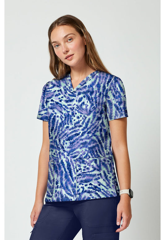 Twirled Tiger Cherokee Achieve V-Neck Scrub Top CK00010 TWTI - Scrubs Select