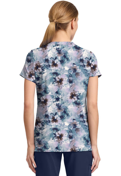 Underwater Blooms Healing Hands Amanda Print Scrub V Neck Top HH911 UWBM - Scrubs Select