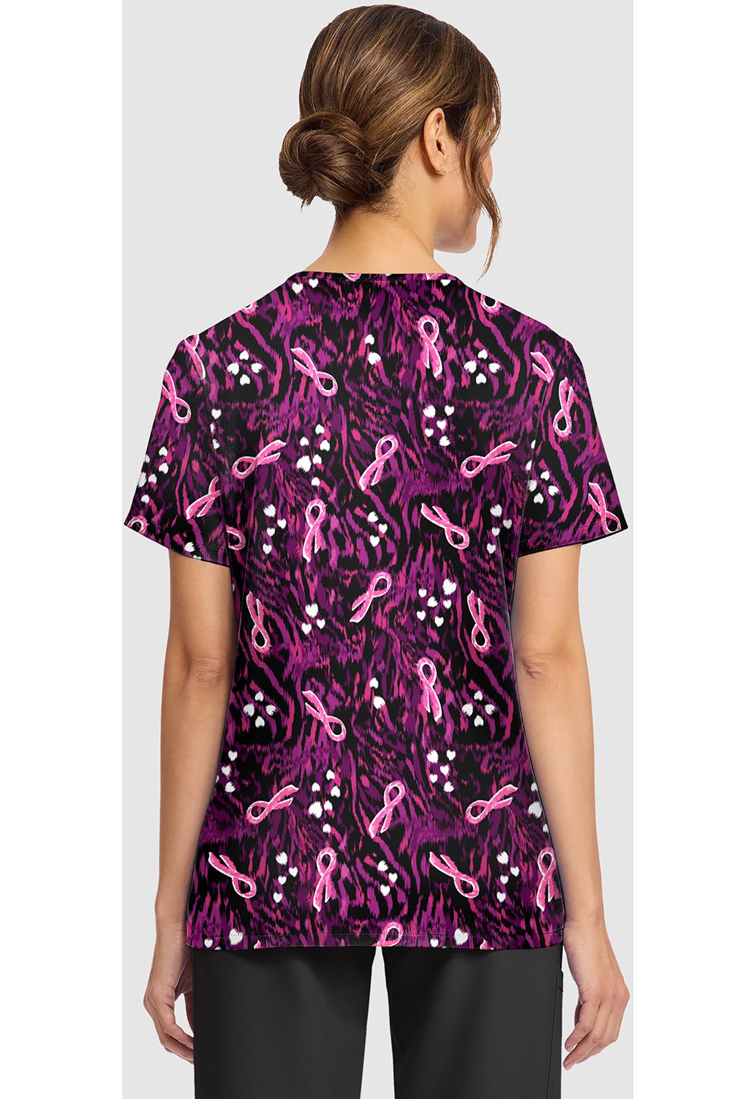 Untamed Care Cherokee Print BCA V - Neck Scrub Top CK856 UTMC - Scrubs Select