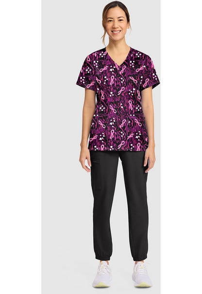 Untamed Care Cherokee Print BCA V - Neck Scrub Top CK856 UTMC - Scrubs Select