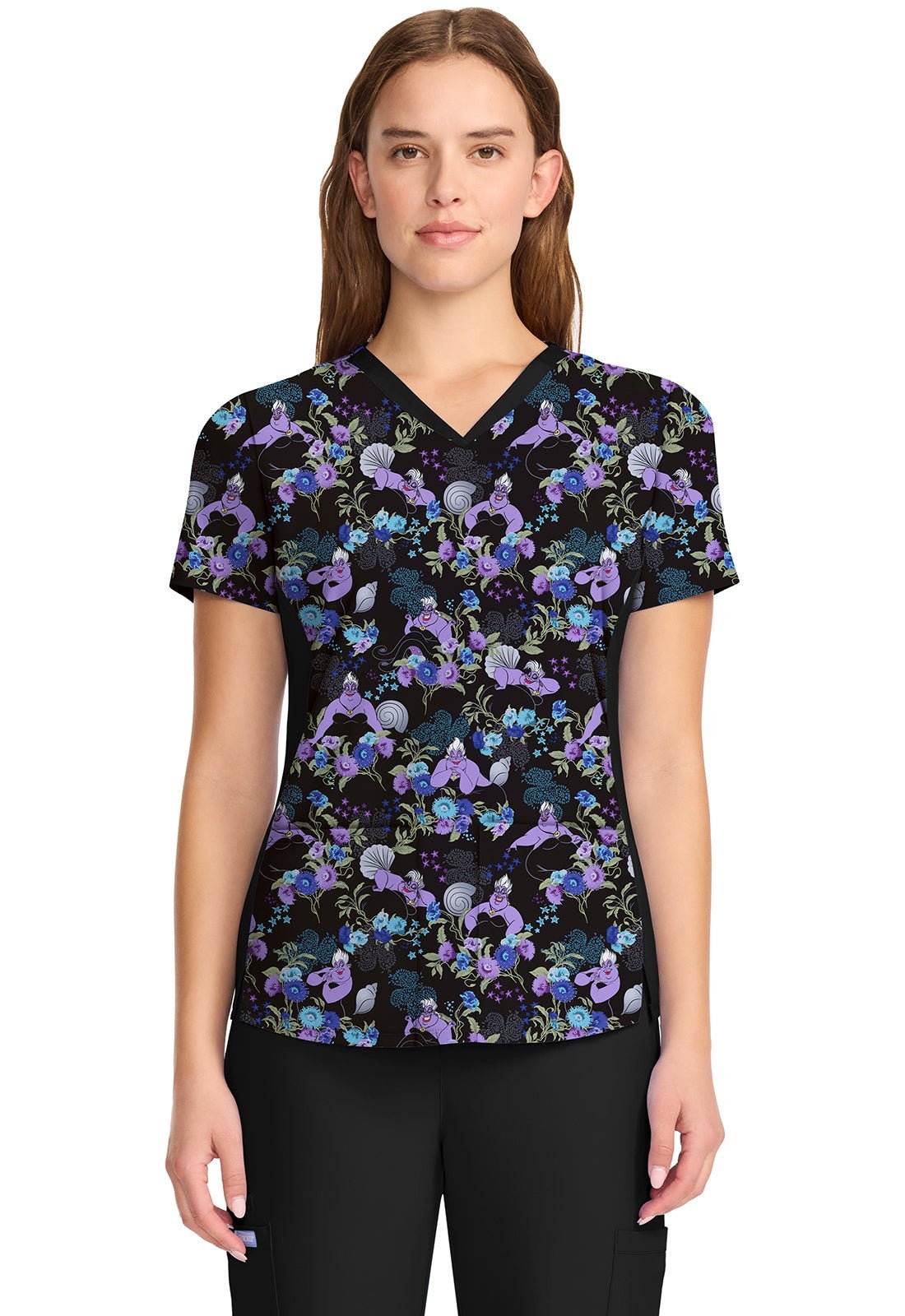 Ursula Tooniforms Disney Little Mermaid V Neck Top TF783 VIUE - Scrubs Select