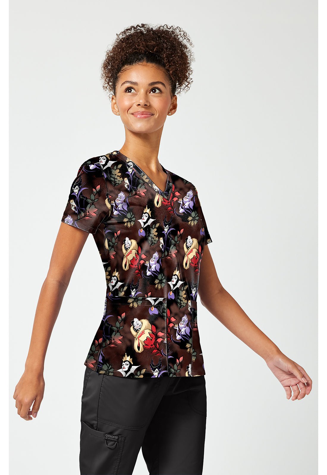 Villians Licensed Disney V Neck Scrub Top TF796 VIDG - Scrubs Select