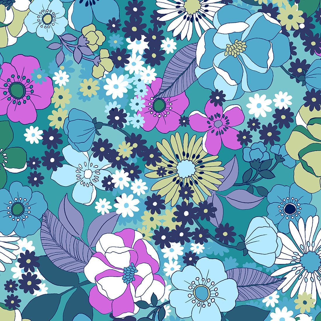 Vintage Garden Cherokee Print V Neck Scrub Top CK856 VGDN - Scrubs Select