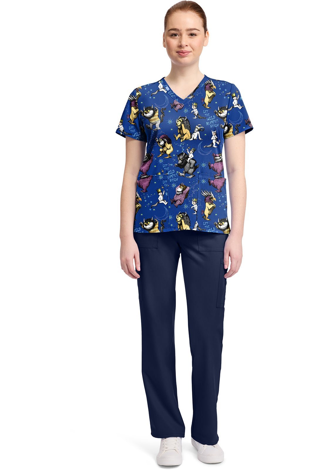 Where The Wild Things Are Tooniforms Licensed V Neck Scrub Top TF796 WDLR - Scrubs Select