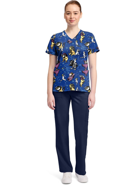Where The Wild Things Are Tooniforms Licensed V Neck Scrub Top TF796 WDLR - Scrubs Select