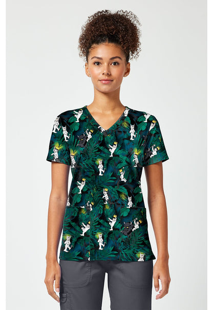 Where The Wild Things Are Tooniforms Licensed V Neck Scrub Top TF796 WDXA - Scrubs Select