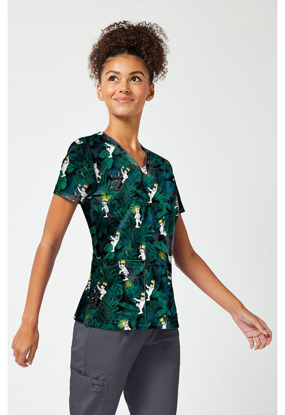 Where The Wild Things Are Tooniforms Licensed V Neck Scrub Top TF796 WDXA - Scrubs Select