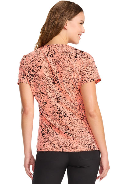 Wild Heart Med Couture Flamingo Print V Neck Scrub Top MC632 WLHT - Scrubs Select