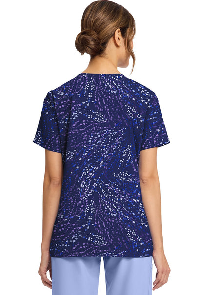 Wild Specks Cherokee Print V Neck Scrub Top CK856 WLSP - Scrubs Select