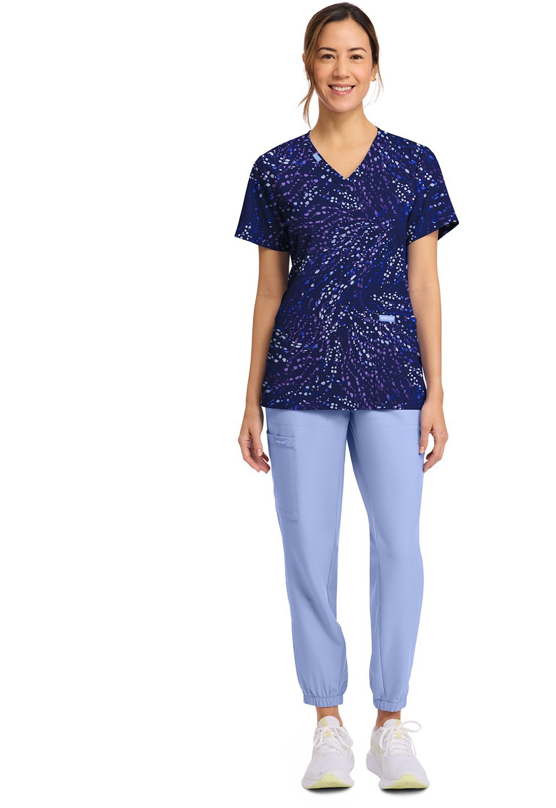 Wild Specks Cherokee Print V Neck Scrub Top CK856 WLSP - Scrubs Select