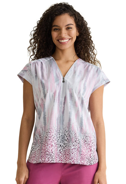 Wild Vibes Healing Hands Print Scrub V Neck Top HH909 WVBS - Scrubs Select