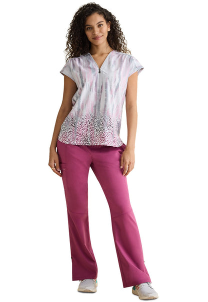 Wild Vibes Healing Hands Print Scrub V Neck Top HH909 WVBS - Scrubs Select