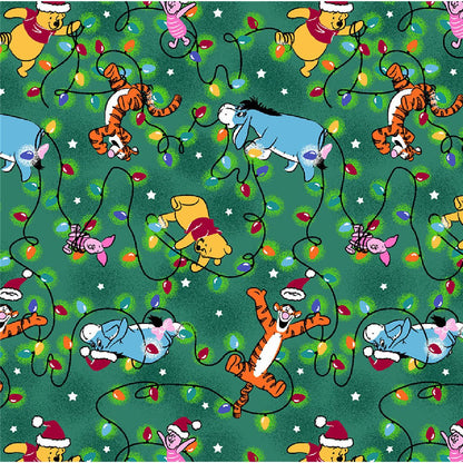 Winnie The Pooh Tooniforms Licensed Disney Christmas V Neck Scrub Top TF796 PHXT - Scrubs Select