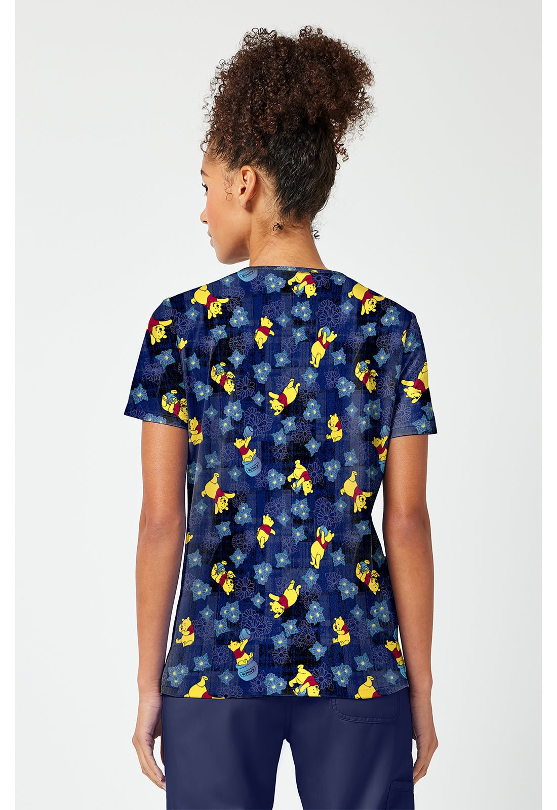Winnie The Pooh Tooniforms Licensed Disney V Neck Scrub Top TF796 PHDP - Scrubs Select