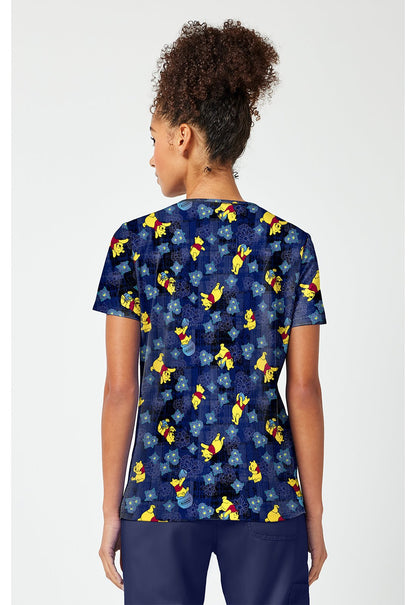Winnie The Pooh Tooniforms Licensed Disney V Neck Scrub Top TF796 PHDP - Scrubs Select