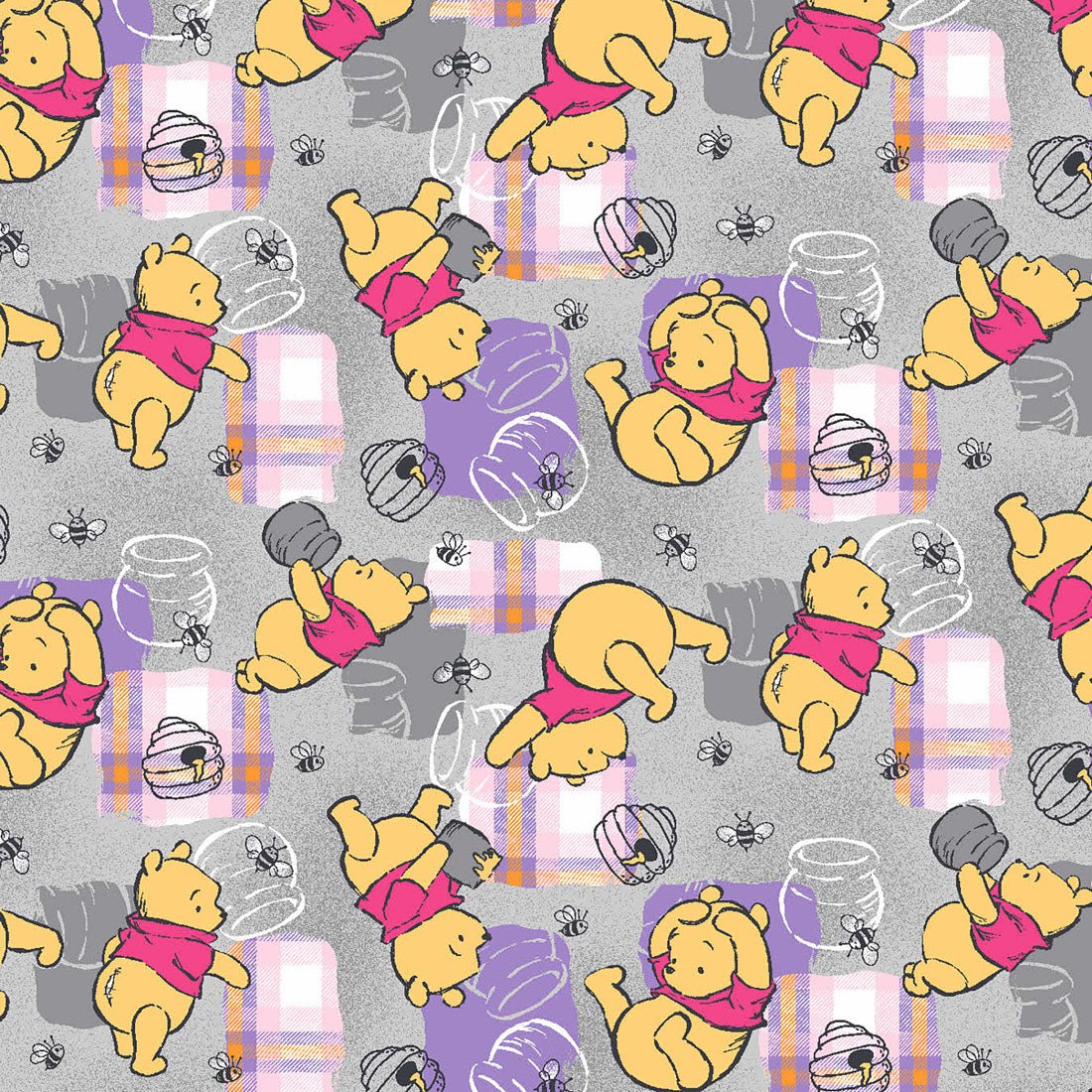 Winnie The Pooh Tooniforms Licensed Disney V Neck Scrub Top TF797 PHHY - Scrubs Select
