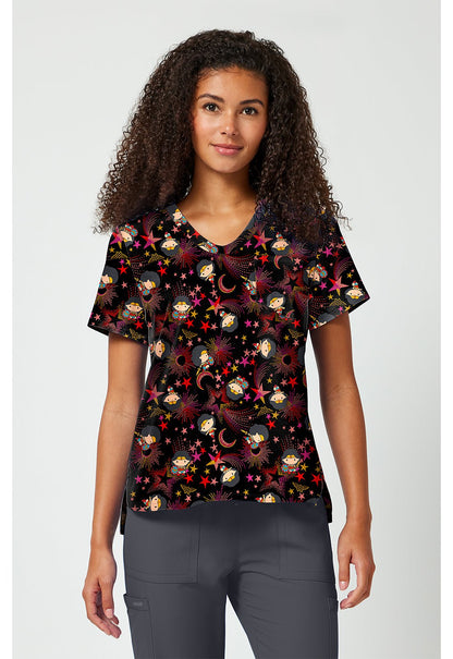 Wonder Woman Tooniforms Licensed DC Comics V Neck Scrub Top TF797 DMTS - Scrubs Select