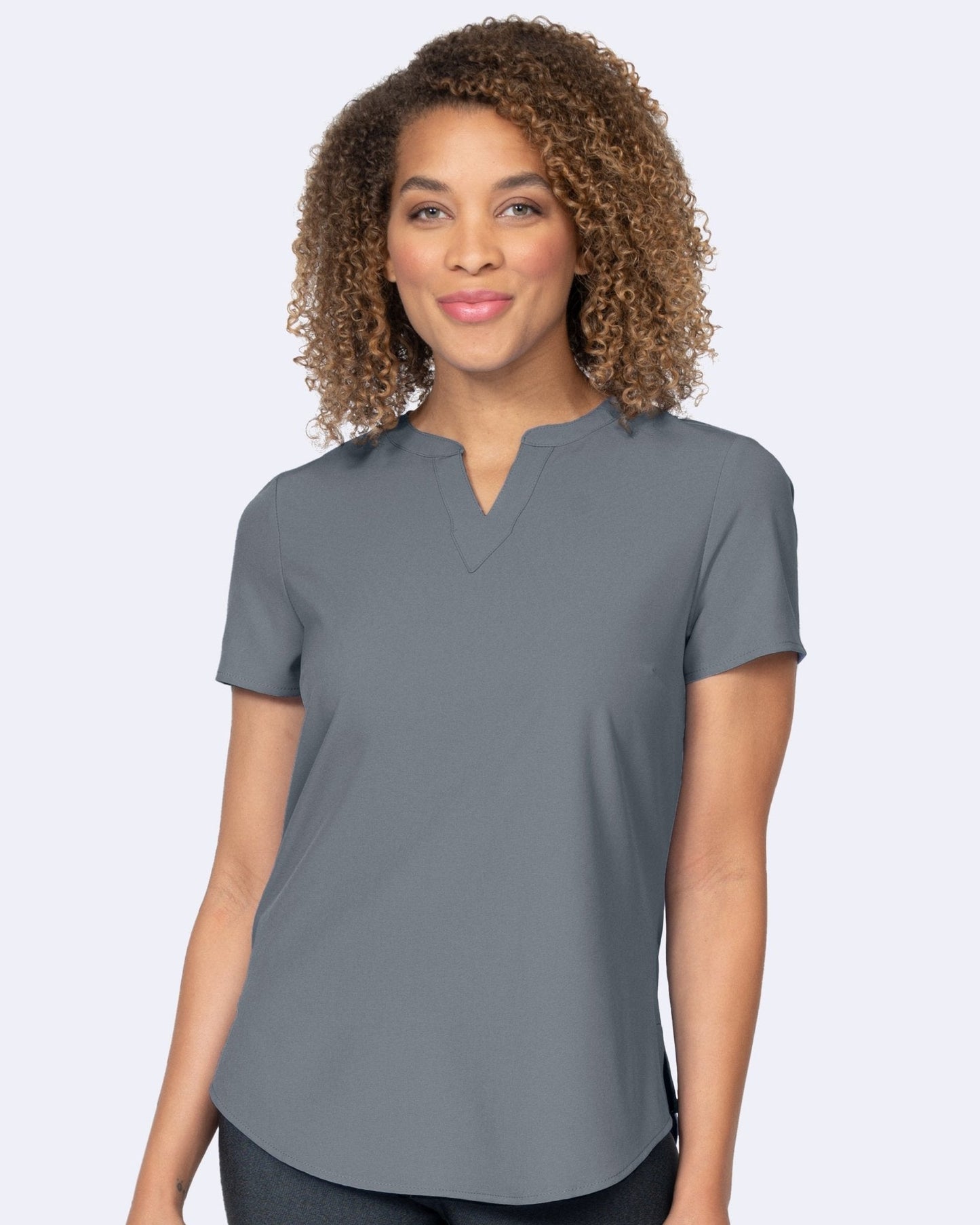Zavate Notch Neck Scrub Top 1096 - Scrubs Select