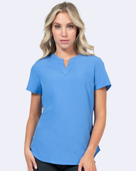 Zavate Notch Neck Scrub Top 1096 - Scrubs Select