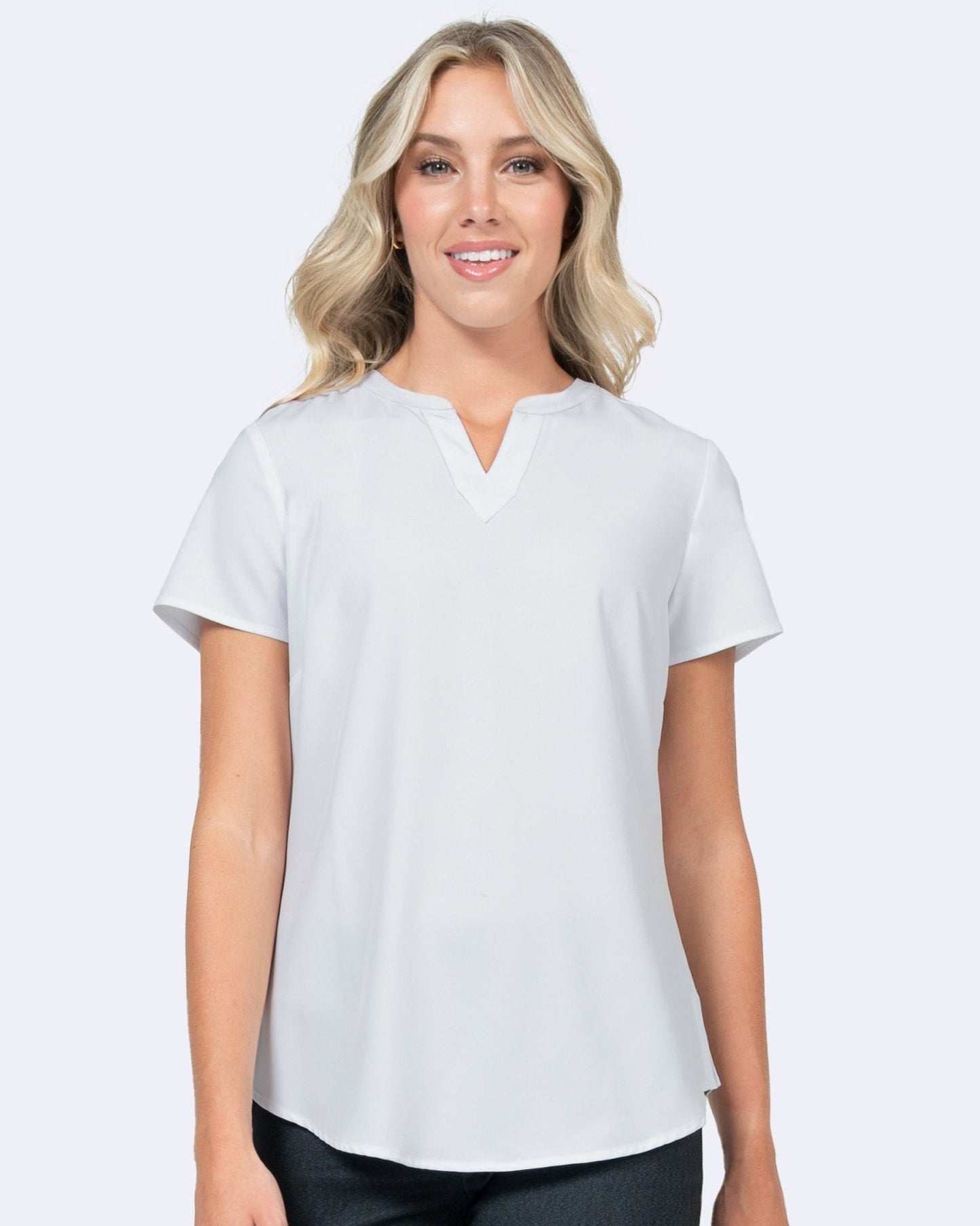 Zavate Notch Neck Scrub Top 1096 - Scrubs Select