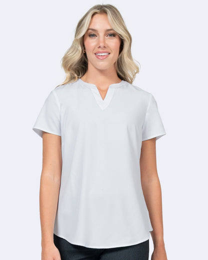 Zavate Notch Neck Scrub Top 1096 - Scrubs Select