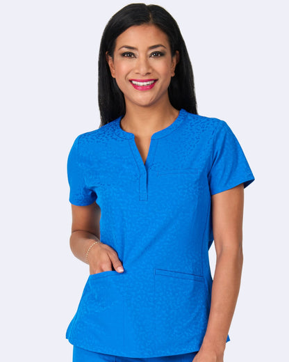 Zavate Scrubs Lynx Jacquard Top 1171 - Scrubs Select