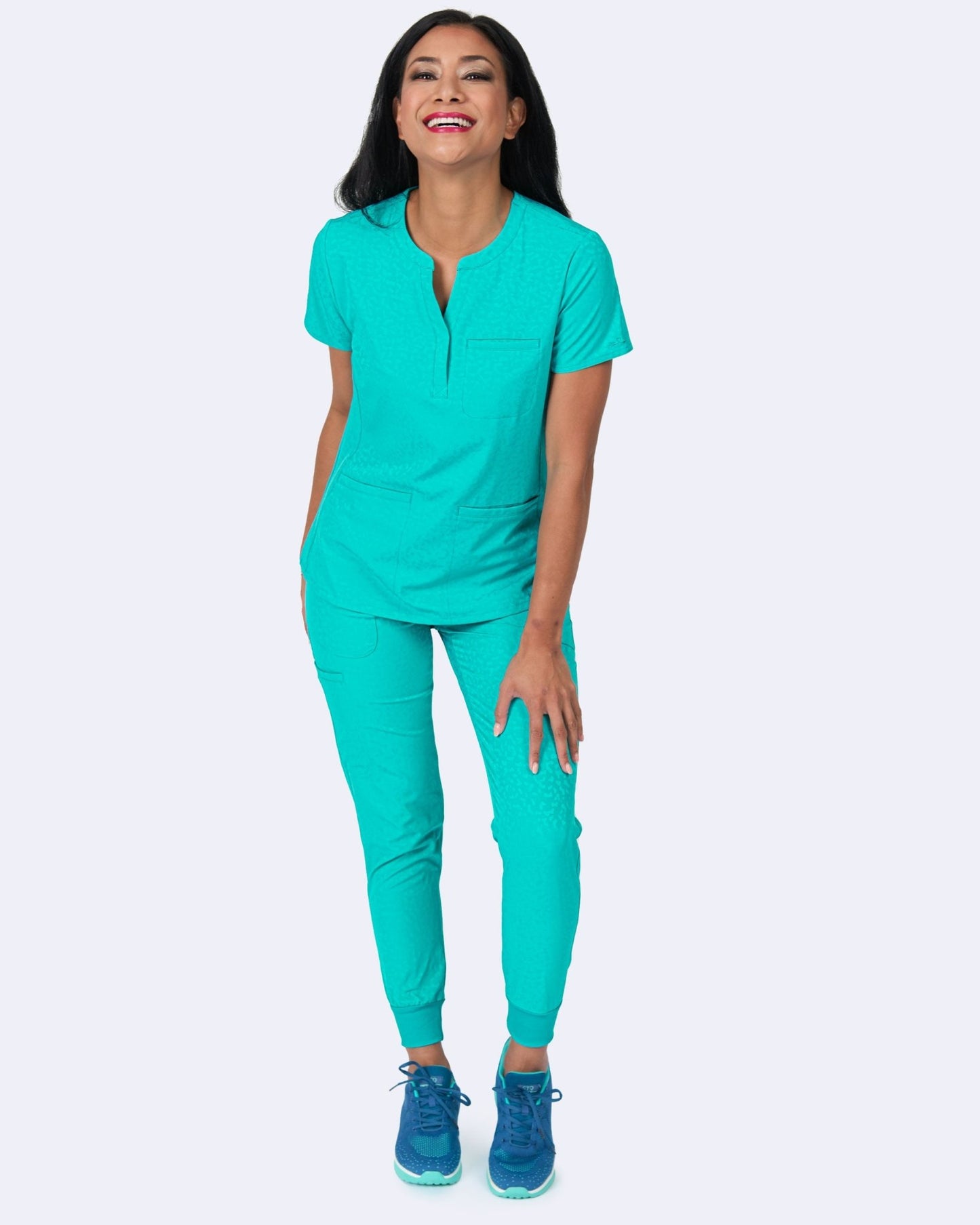 Zavate Scrubs Lynx Jacquard Top 1171 - Scrubs Select