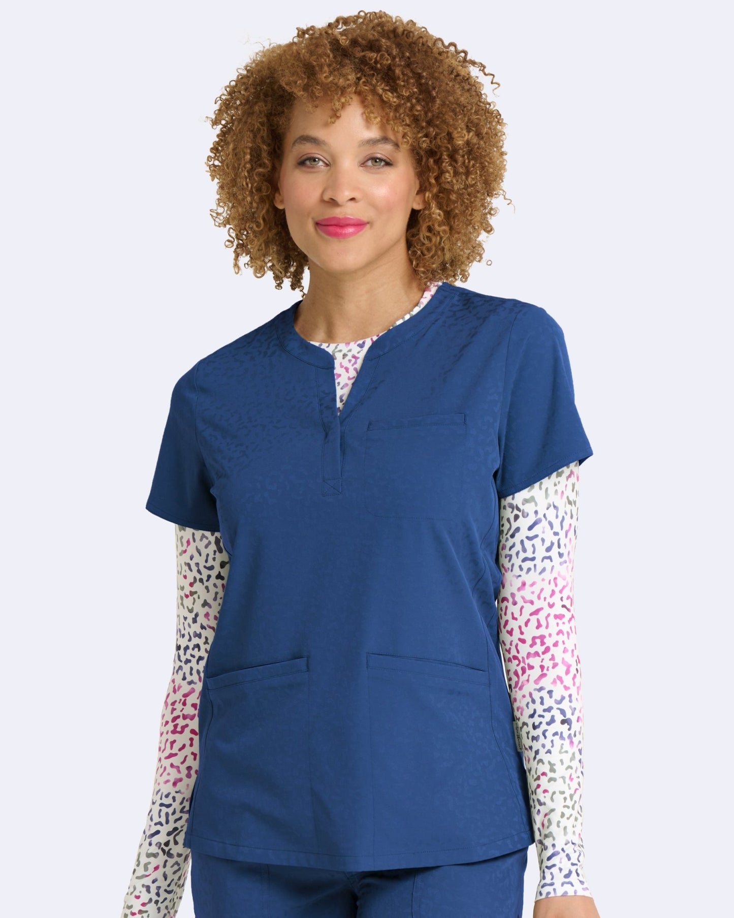 Zavate Scrubs Lynx Jacquard Top 1171 - Scrubs Select