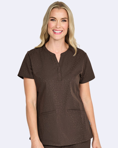 Zavate Scrubs Lynx Jacquard Top 1171 - Scrubs Select