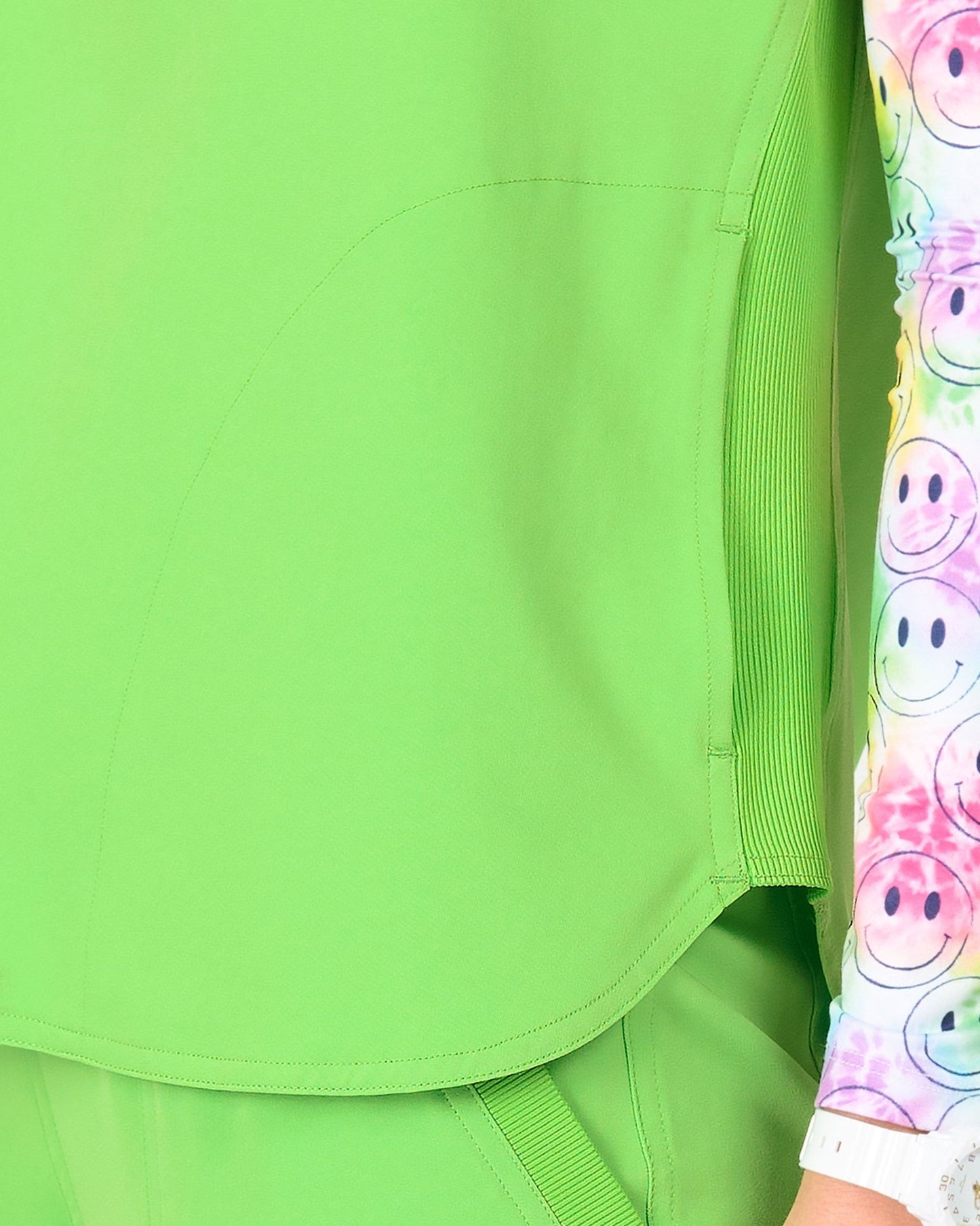 Zavate Scrubs Piper Tuck In Mandarin Collar Top 1176 Bright Vibes - Scrubs Select