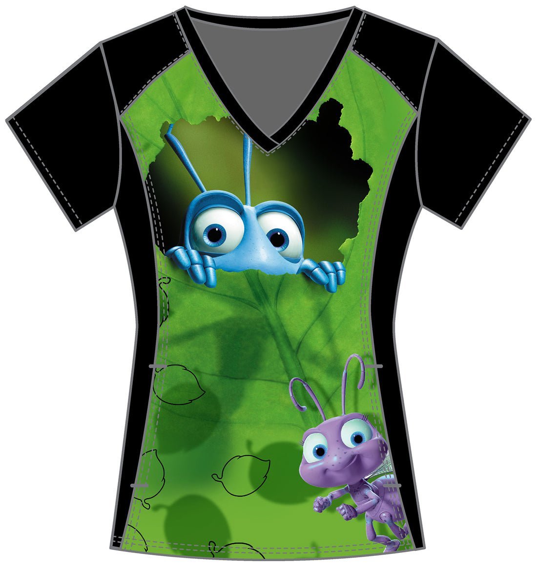 A Bug's Life Tooniforms Licensed V Neck Scrub Top TF637 BFFD - Scrubs Select