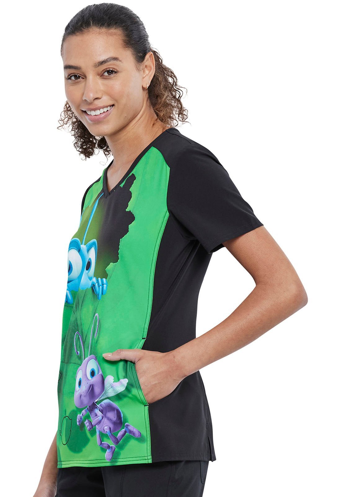 A Bug's Life Tooniforms Licensed V Neck Scrub Top TF637 BFFD - Scrubs Select