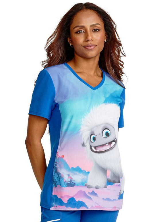 Abonimable Snowman Cherokee Tooniforms V Neck Scrub Top TF627 OMAB - Scrubs Select