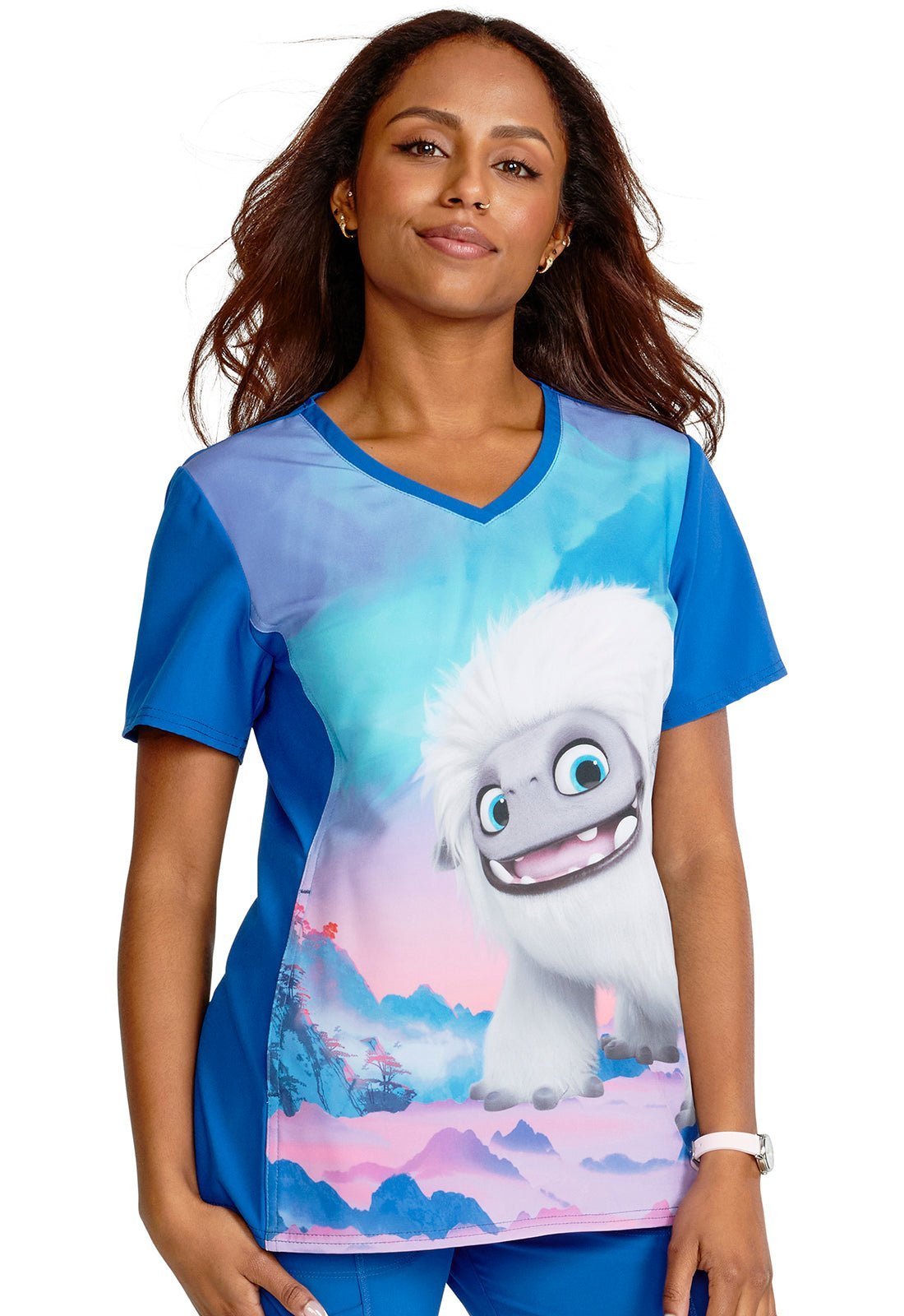 Abonimable Snowman Cherokee Tooniforms V Neck Scrub Top TF627 OMAB - Scrubs Select