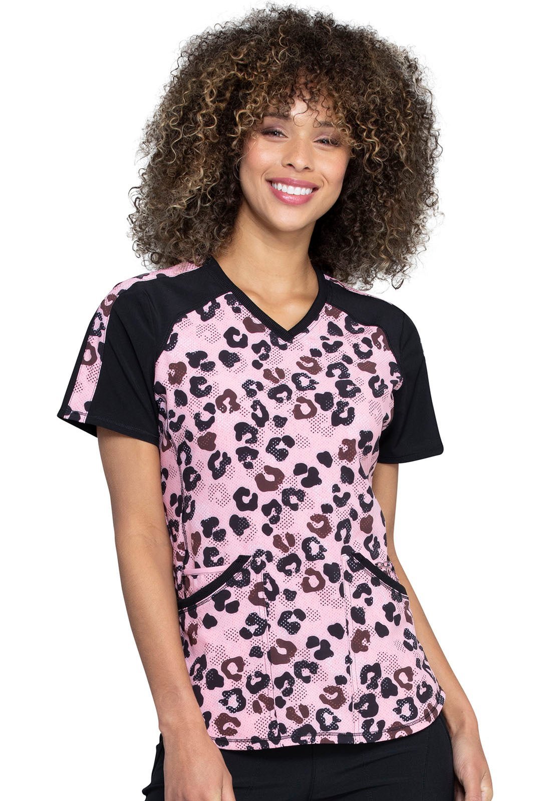 Abstract Cherokee Infinity Print V Neck Scrub Top CK656 CASO - Scrubs Select