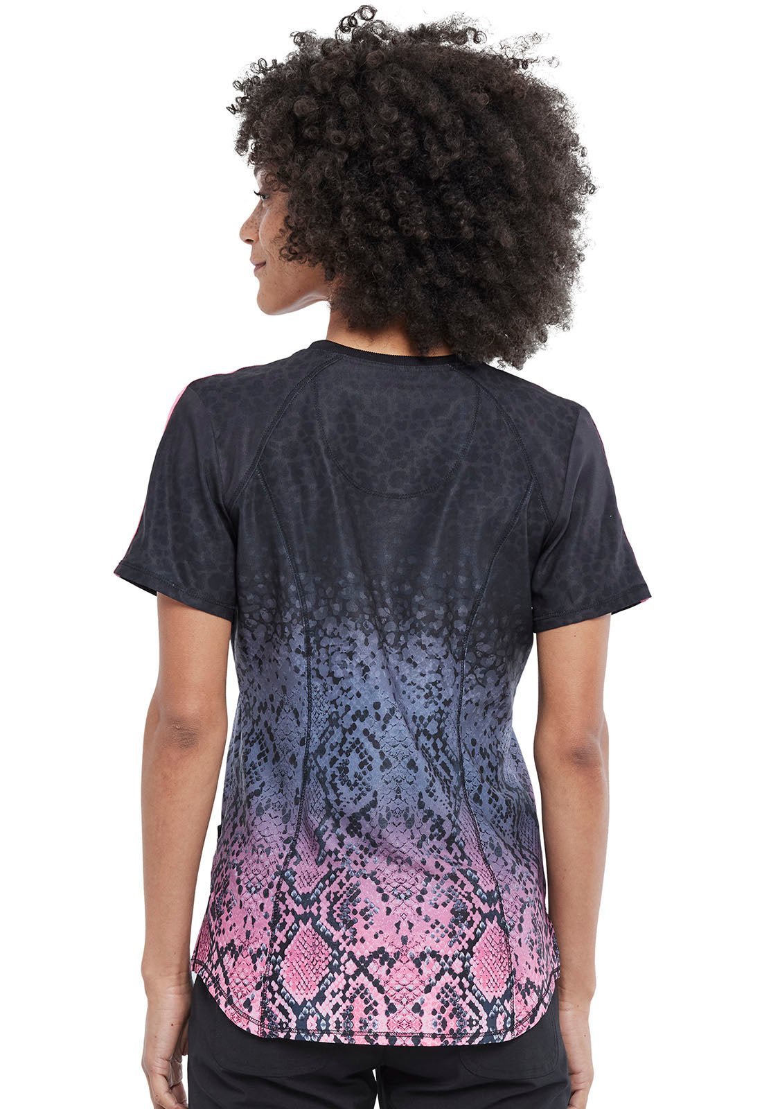 Abstract Cherokee Infinity Print V Neck Scrub Top CK659 PYPH - Scrubs Select