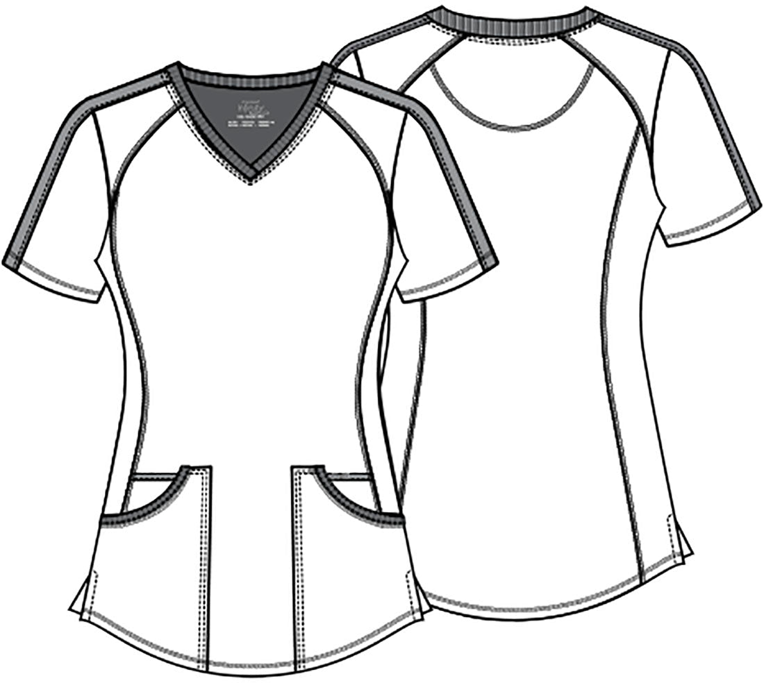 Abstract Cherokee Infinity Print V Neck Scrub Top CK659 PYPH - Scrubs Select