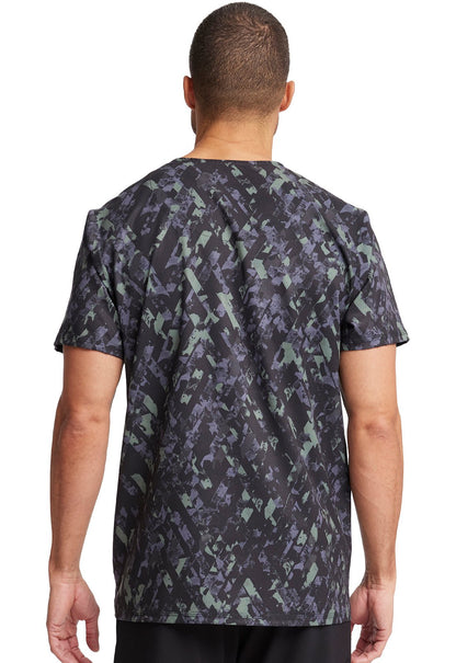 Abstract Cherokee Print Men's V Neck Scrub Top CK920 CRTW - Scrubs Select
